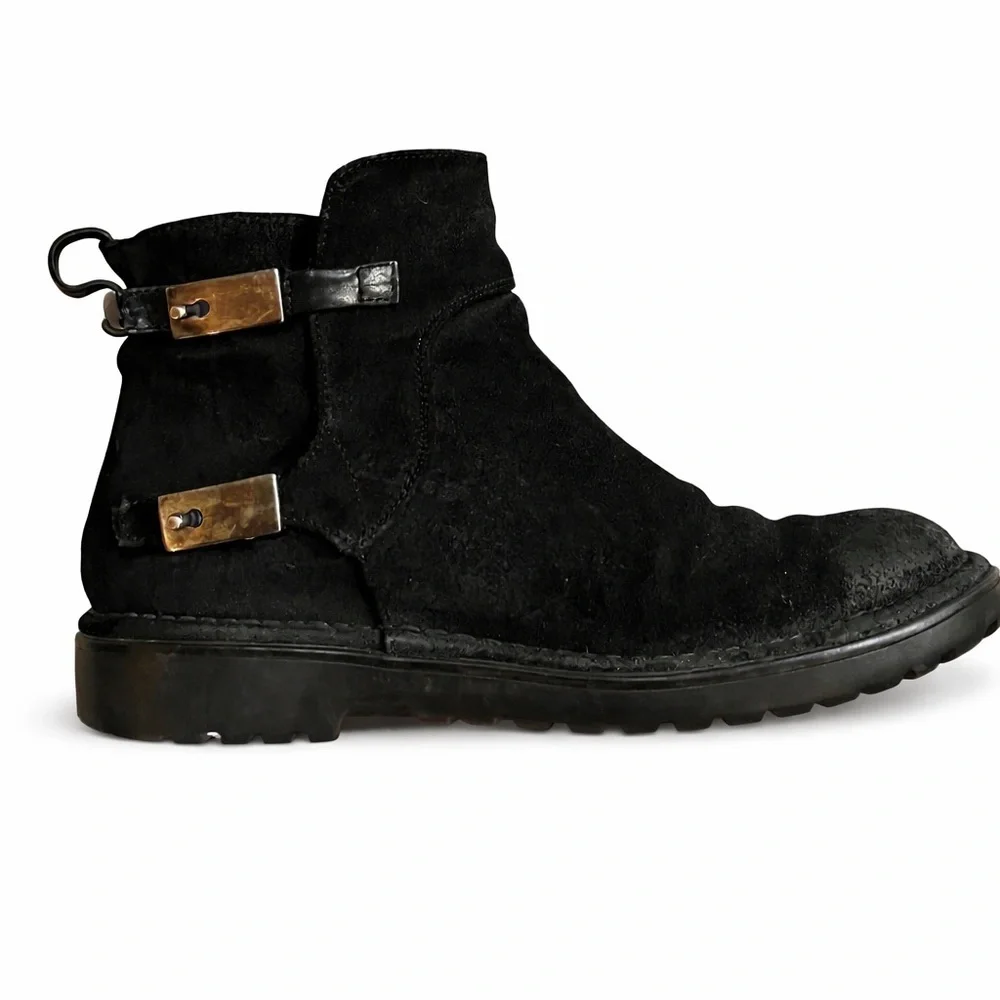 Women’s  Black Suede ALBERTO FERMANI Ankle Boots Size 7.5